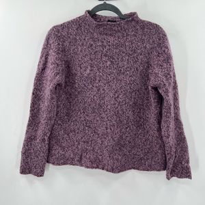 Eileen Fisher Mock Neck Italian Yarn Sweater Sz M